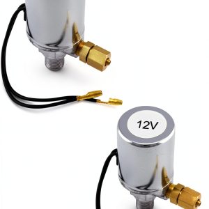 Air Horn Solenoid Valve QWORK 12V Chrome Plated 1/4 NPT 2 Pack-0