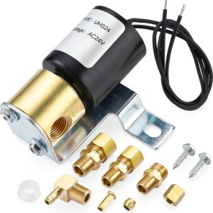 Mudder Humidifier Solenoid Valve 24V with Brass Fittings 5‑Piece Set-0