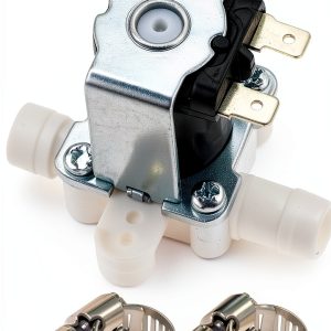 Beduan AC 110V 1/2" Barb Electric Solenoid Valve - Water Inlet Flow Switch Valve Normally Closed for Dispense With Clamp-0