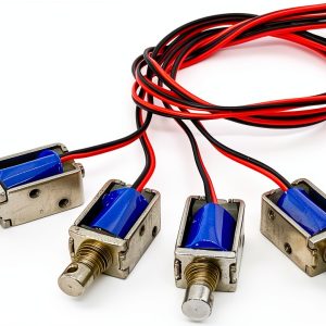 12V Micro DC Solenoid Electromagnet QINIZX 4Pcs Mini Valve 4mm Stroke-0
