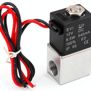 1/4inch DC 12V 2 Way Normally Closed Electric Solenoid Air Valve, Stainless Steel-0